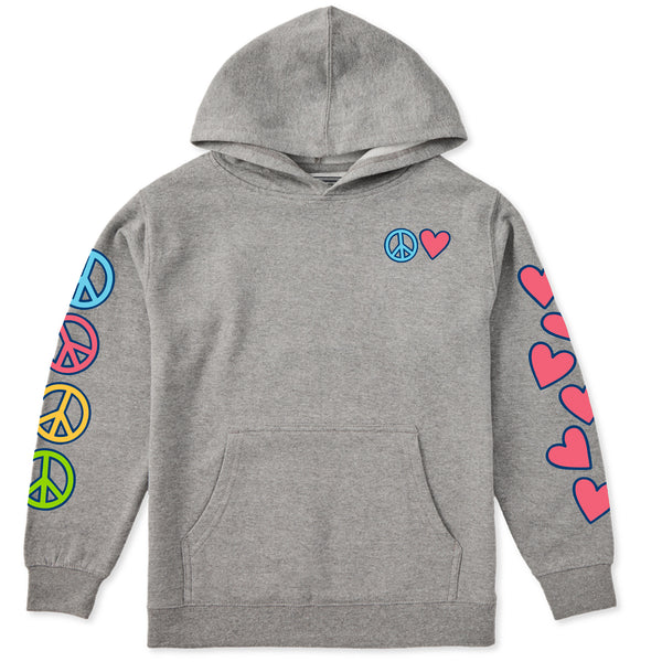 life is good Kids Peace and Love Together Every Wear Hoodie Sweatshirt