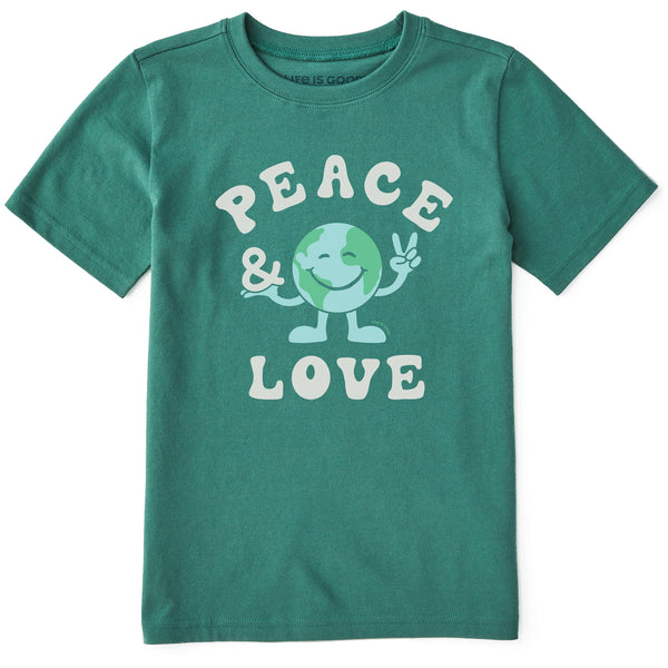 Life Is Good Kids Peace U0026 Love Earth Short Sleeve Crusher Tee