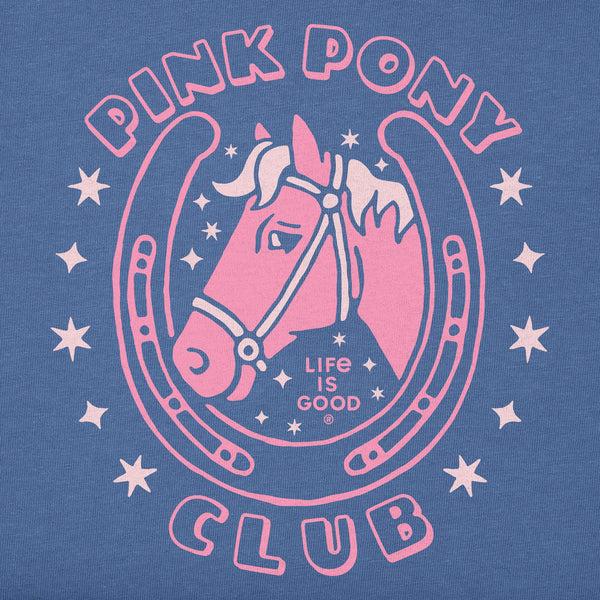 Life Is Good Kids Pink Pony Club Short Sleeve Crusher Tee