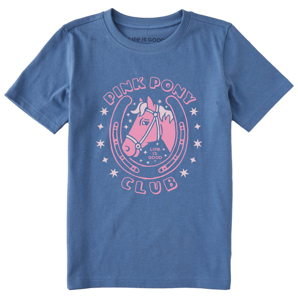 life is good Kids Pink Pony Club Short Sleeve Crusher Tee