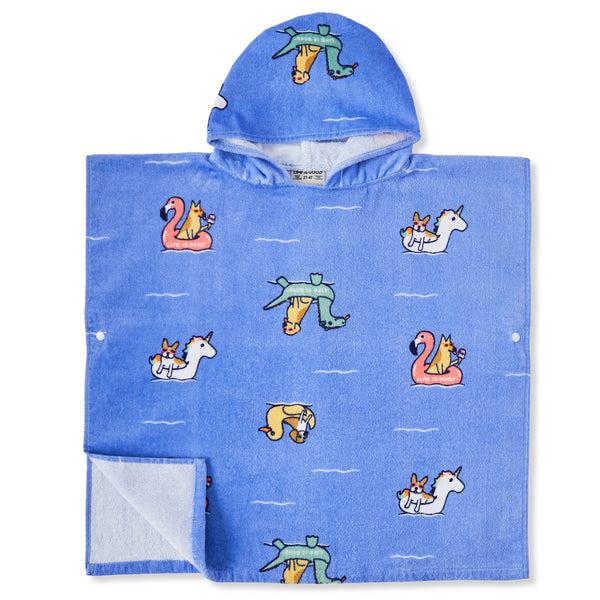 Life Is Good Kids Pool Party Pattern Fun In The Sun Poncho