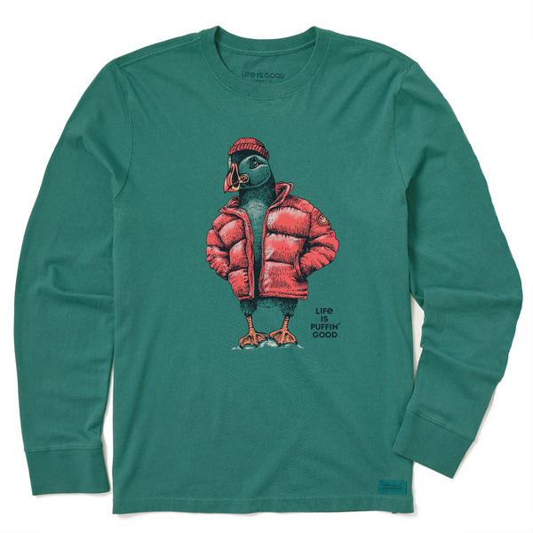 life is good Kids Puffin Good Long Sleeve Crusher Tee