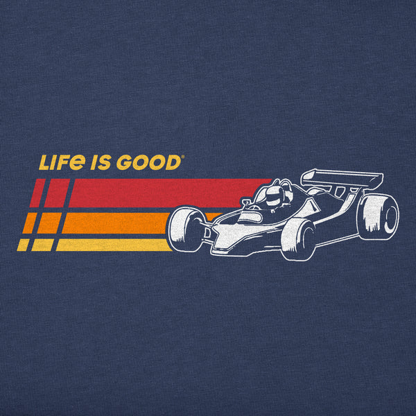 Life Is Good Kids Race Car Stripes Short Sleeve Crusher Tee