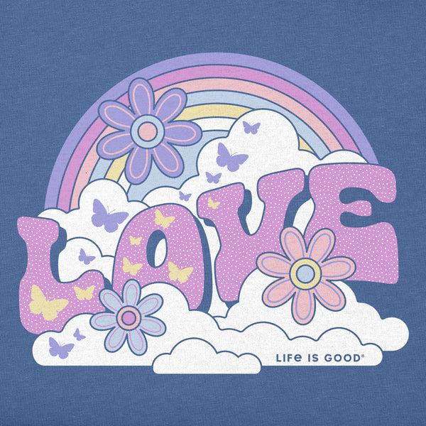 Life Is Good Kids Rainbow Love Short Sleeve Crusher Tee