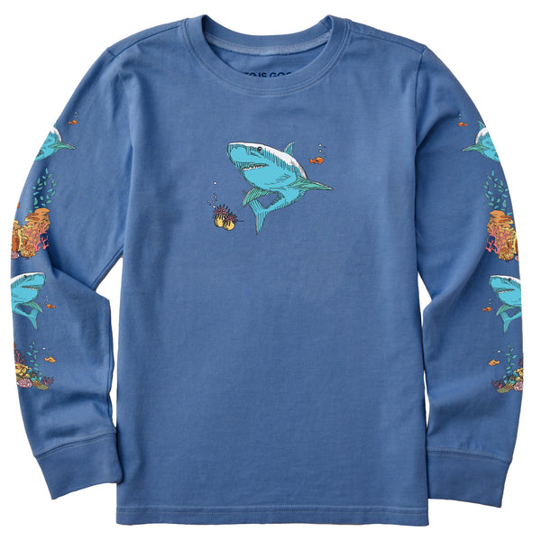 life is good Kids Shark Reef Long Sleeve Crusher Tee
