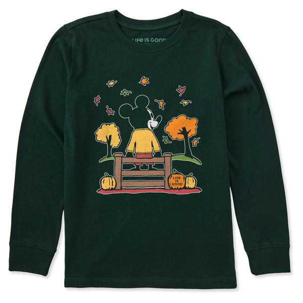 life is good Kids Sitting on the Fence Willie Long Sleeve Crusher Tee