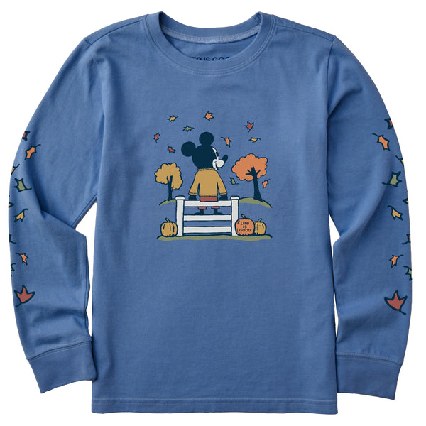life is good Kids Sitting on the Fence Willie Long Sleeve Crusher Tee