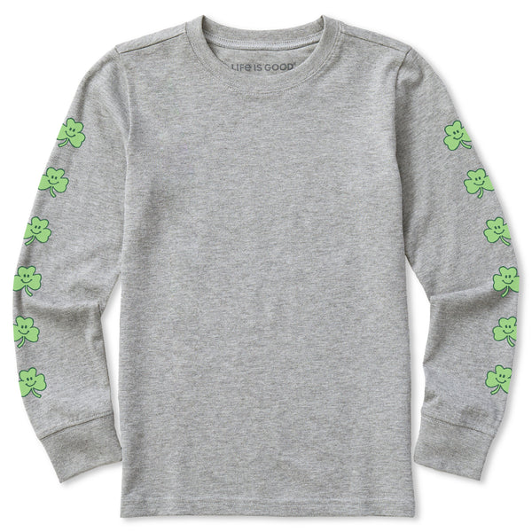 life is good Kids Smile Clovers Long Sleeve Crusher Tee