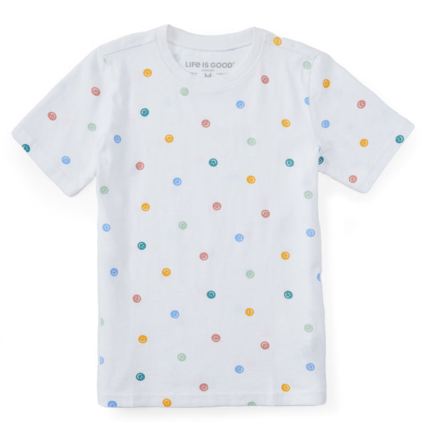 life is good Kids Smile Pattern Short Sleeve Crusher Tee