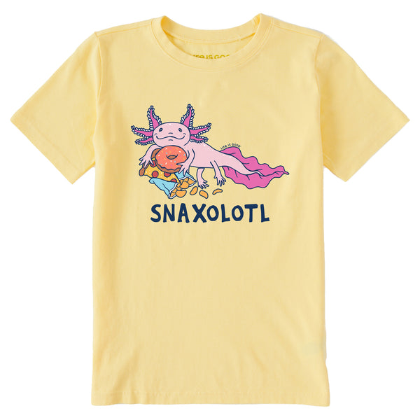 Life Is Good Kids Snaxolotl Short Sleeve Crusher Tee