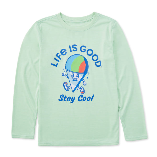life is good Kids Snow Cone Stay Cool Long Sleeve Sun Crusher Tee