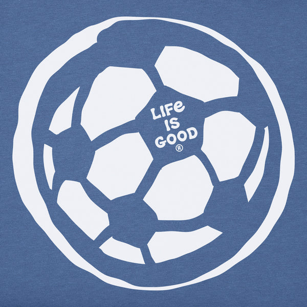 Life Is Good Kids Soccer Ball Sketch Short Sleeve Crusher Tee