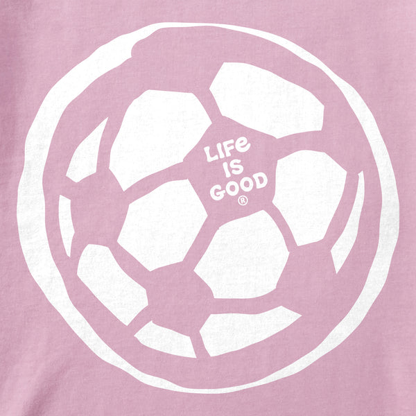 Life Is Good Kids Soccer Ball Sketch Short Sleeve Crusher Tee