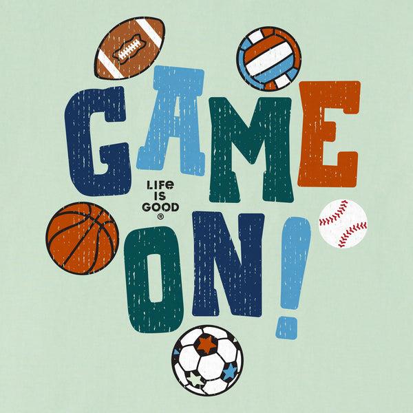 Life Is Good Kids Sports Game On Short Sleeve Crusher Tee