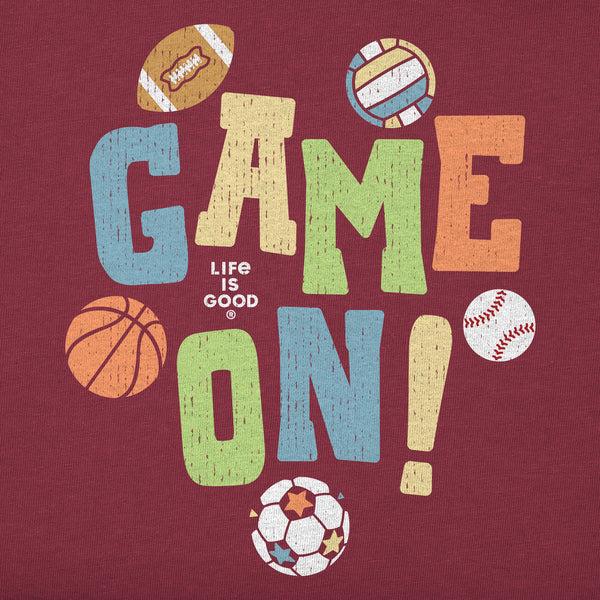 Life Is Good Kids Sports Game On Short Sleeve Crusher Tee
