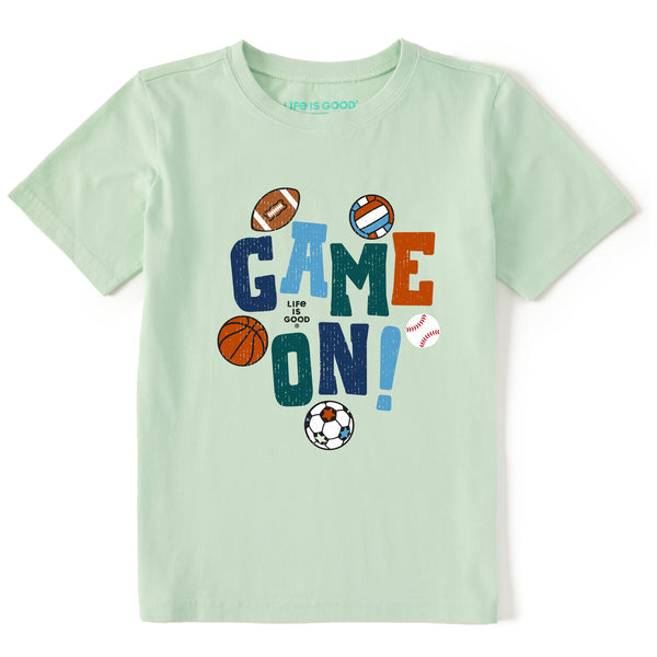 life is good Kids Sports Game On Short Sleeve Crusher Tee