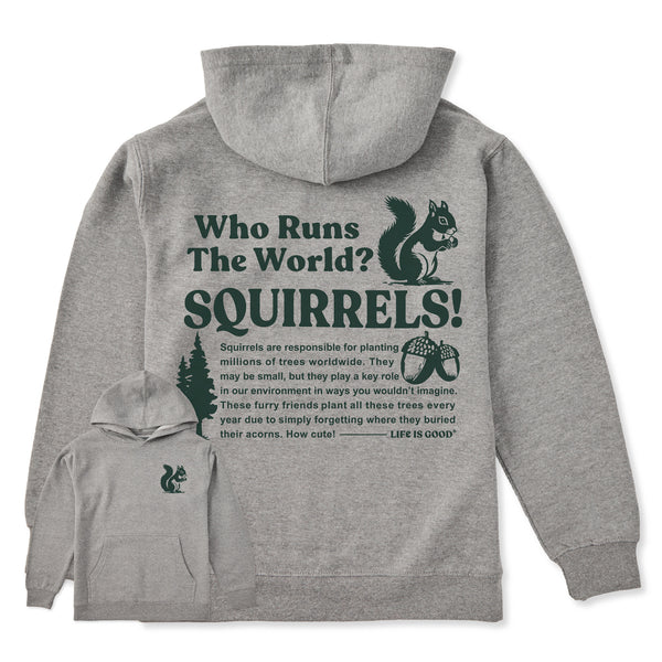 life is good Kids Squirrels Run the World Every Wear Hoodie Sweatshirt