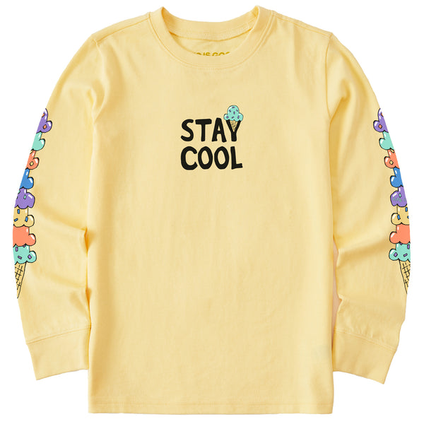 life is good Kids Stay Cool Cone Stack Long Sleeve Crusher Tee