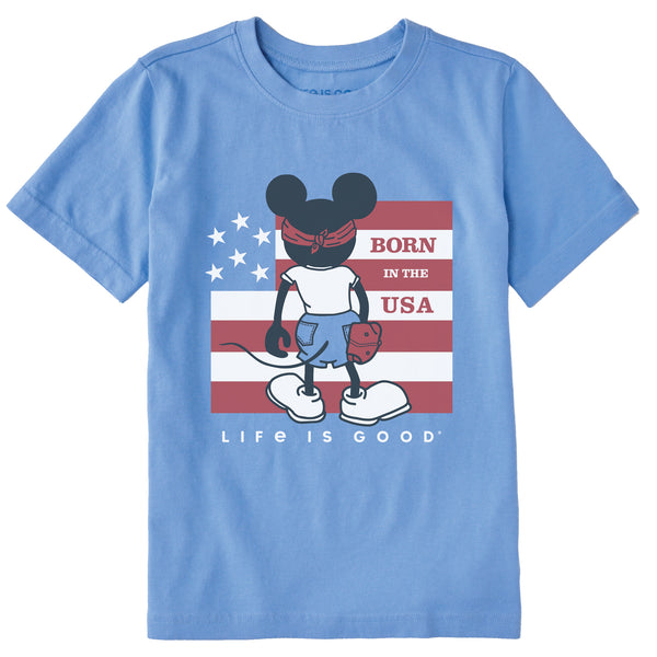 life is good Kids Steamboat Willie Born in the USA Short Sleeve Crusher Tee