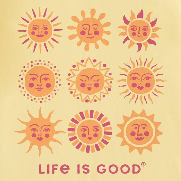 Life Is Good Kids Sun Grid Short Sleeve Crusher Tee