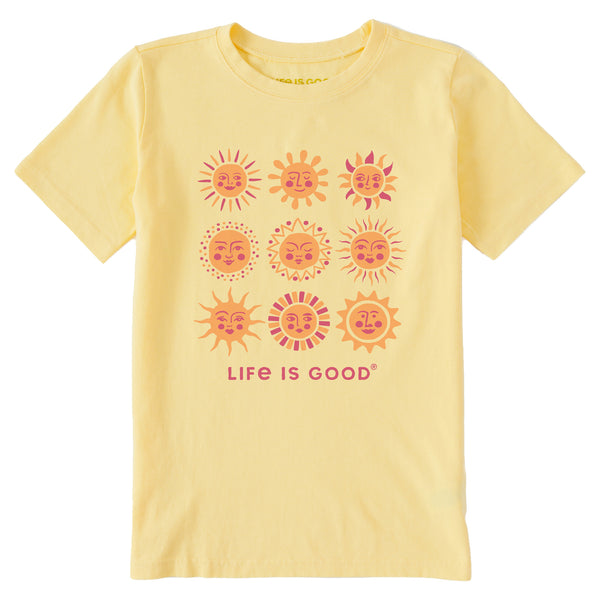 life is good Kids Sun Grid Short Sleeve Crusher Tee