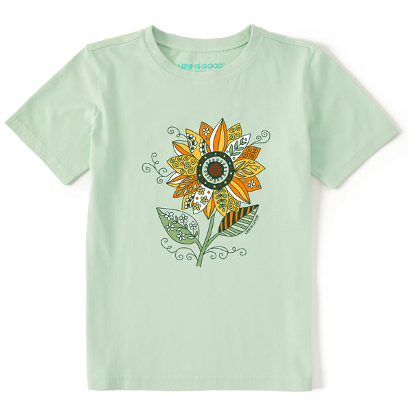 life is good Kids Sunflower Season Short Sleeve Crusher Tee