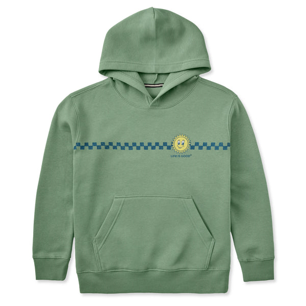 life is good Kids Sunny Checkerboard Good Vibes Fleece Hoodie