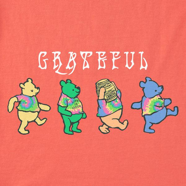 Life Is Good Kids Tie Dye Grateful Winnie Short Sleeve Crusher Tee