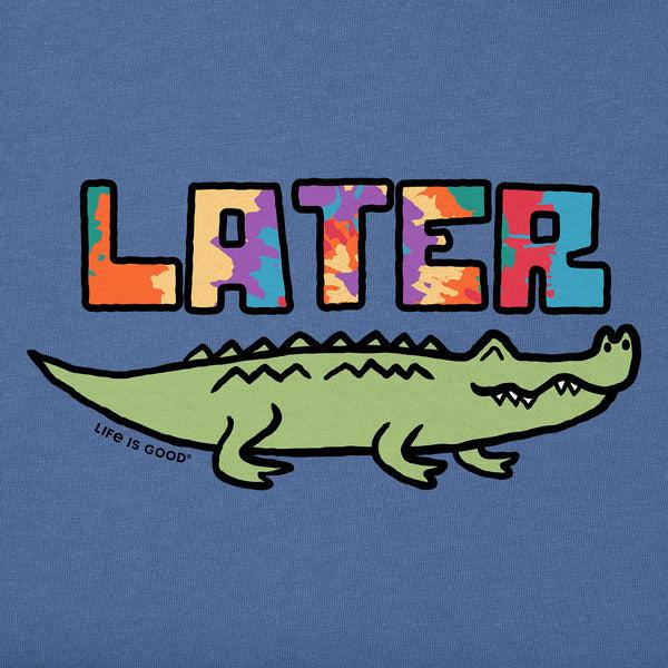 Life Is Good Kids Tie Dye Later Gator Short Sleeve Crusher Tee