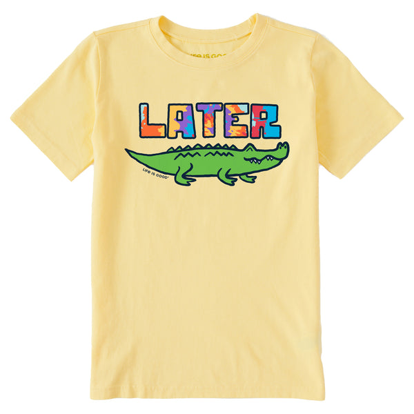 Life Is Good Kids Tie Dye Later Gator Short Sleeve Crusher Tee