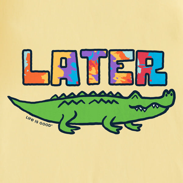 Life Is Good Kids Tie Dye Later Gator Short Sleeve Crusher Tee