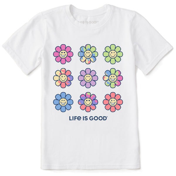 life is good Kids Tie Dye Smile Daisies Short Sleeve Crusher Tee
