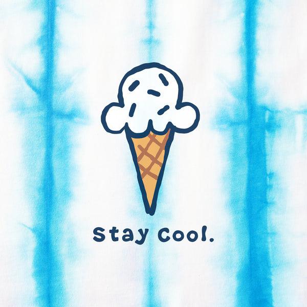 Life Is Good Kids Tie Dye Stay Cool Cone Short Sleeve Crusher Tee