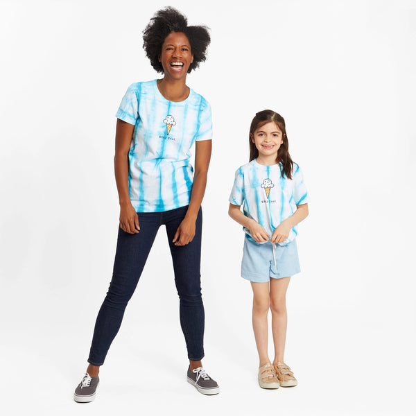 Life Is Good Kids Tie Dye Stay Cool Cone Short Sleeve Crusher Tee