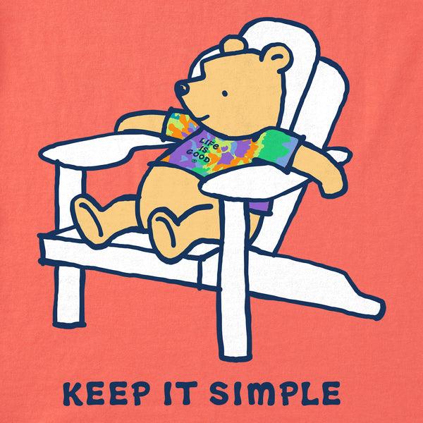 Life Is Good Kids Tie Dye Winnie Keep It Simple Short Sleeve Crusher Tee