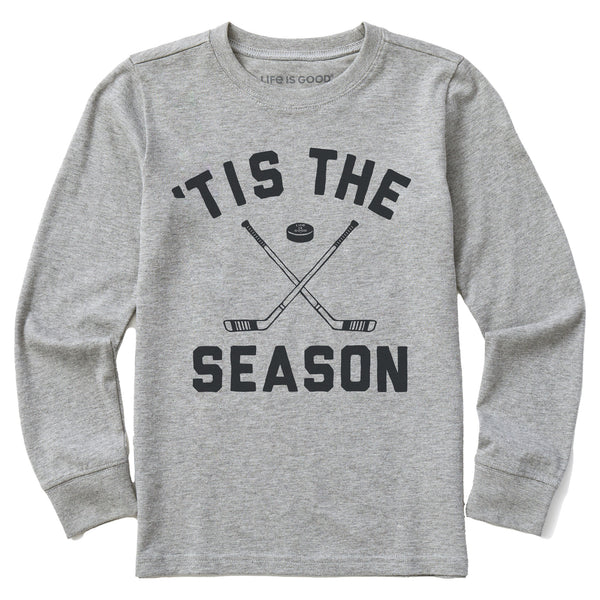 life is good Kids Tis the Season Hockey Long Sleeve Crusher Tee