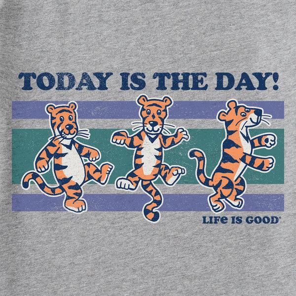Life Is Good Kids Today Is The Day Tiger Stripes Short Sleeve Crusher Tee