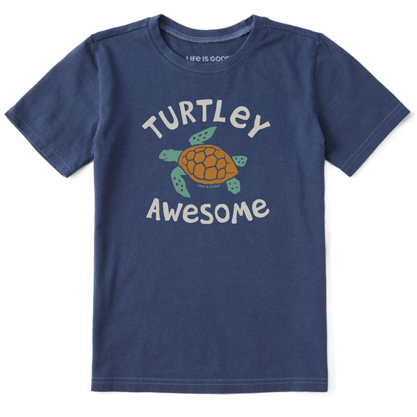 life is good Kids Turtley Awesome Short Sleeve Crusher Tee