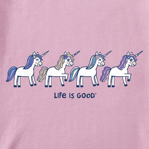 Life Is Good Kids Unicorn Rally Short Sleeve Crusher Tee