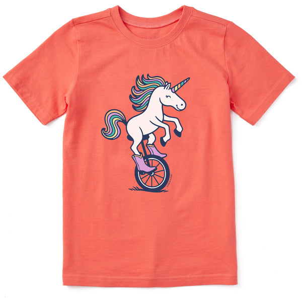 life is good Kids Unicycle Unicorn Short Sleeve Crusher Tee