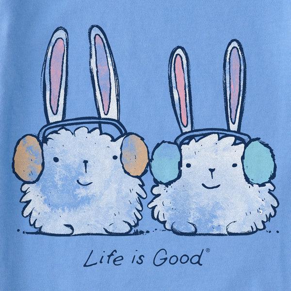 Life Is Good Kids Warmly Dressed Bunnies Long Sleeve Crusher Tee