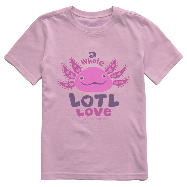 Life Is Good Kids Whole Lotl Love Short Sleeve Crusher Tee