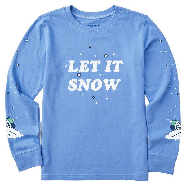 life is good Kids Willie Let it Snow Long Sleeve Crusher Tee