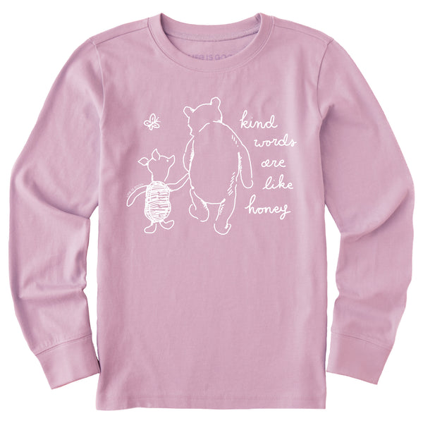 life is good Kids Winnie u0026 P Kind Words Long Sleeve Crusher Tee
