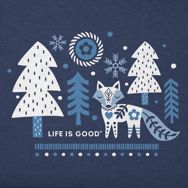 Life Is Good Kids Winter Fox Long Sleeve Crusher Tee