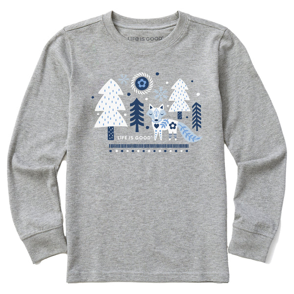 Life Is Good Kids Winter Fox Long Sleeve Crusher Tee