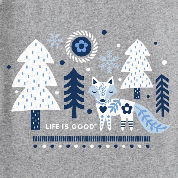 Life Is Good Kids Winter Fox Long Sleeve Crusher Tee