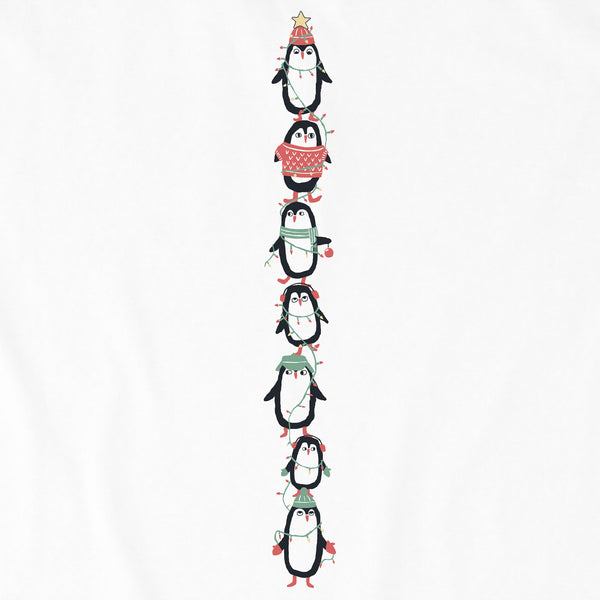 Life Is Good Kids Winter Penguin Stack Long Sleeve Crusher Tee