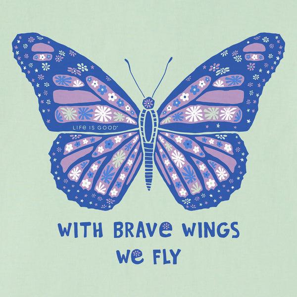 Life Is Good Kids With Brave Wings Butterfly Short Sleeve Crusher Tee