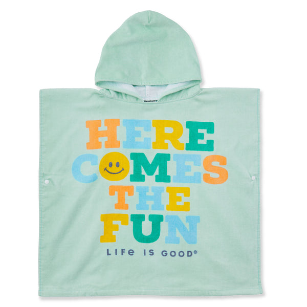 life is good Kids Wordsmith Here Comes the Fun Fun in the Sun Poncho